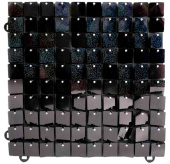 Панель декоративная Пайетки 30х30см Лазерные точки Черный Голография ВВ