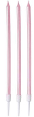 Свечи для торта 13 см, 12 шт. Розовые