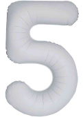 Шар фольга Цифра 40"Fm Slim Белый Матовый Matte White "5" (упак) Шар фольга Цифра 40"Fm Slim Белый Матовый Matte White "5" (упак)