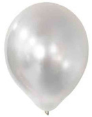 Шар латекс без рисунка 12"ЗБ M30 Белый металлик (50шт)