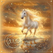 Календарь настенный 2026 12 л, 30*30 см Лошади