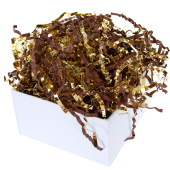 Наполнитель бумажный Праздничный Дуэт ПП Шоколадный Золото металлик 50 г ВВ