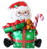 НГ Шар фольга фигура AIR Дед Мороз с подарками 58" 147смFL (упак)