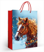 НГ Пакет бумажный ML 22х31см Лошадь МирП