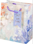 Пакет бумажный M 18х23см Художество сиреневый