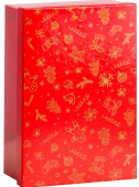 НГ Коробка Прямоугольник 40х28х10см Новогодняя пора