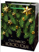 НГ Пакет бумажный M 18х23см Счастливый Новый год