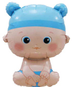 Шар фольга фигура Малыш Мальчик 33" 84смFL (упак)