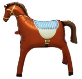 Шар фольга фигура AIR Лошадка Коричневый Сатин 35" 89смFL (упак)