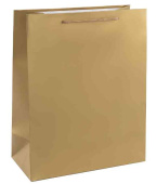 Пакет бумажный L 26х32см Классика Золото