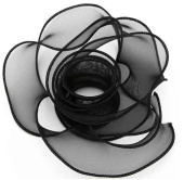 Лента Органза с леской 4х9,14м Черный