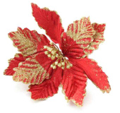 НГ Декоративное украшение Пуансеттия Роскошь Красная ВС