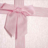 Коробка квадрат 15х15х7см Чудесный подарок Нежно-розовый