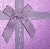 Коробка квадрат 19х19х10см Чудесный подарок Сиреневый