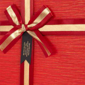 Коробка квадрат 17х17х8см Элегант Красный