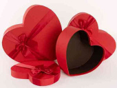 Коробка сердце 31х28х12см Красный