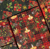 НГ Коробка прямоугольник 22х16х6см Новогодний декор Металлик