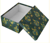 НГ Коробка прямоугольник 25х18х10см Новогодние шары