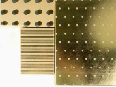 Коробка прямоугольник 24х17х7см Нежный микс Бежевый Золото металлик