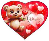 Открытка мини сердце От меня! (20шт)