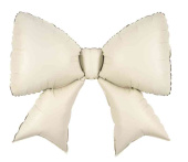 Шар фольга фигура Бант Кремовый Сатин 39" 99смFL (упак)