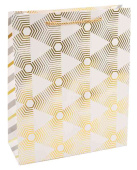Пакет бумажный XL 31х41см Золотой паттерн Дизайн №4