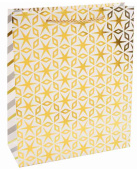Пакет бумажный XL 31х41см Золотой паттерн Дизайн №3