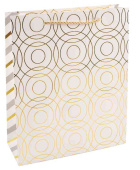 Пакет бумажный XL 31х41см Золотой паттерн Дизайн №2