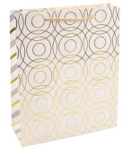 Пакет бумажный L 26х32см Золотой паттерн Дизайн №2