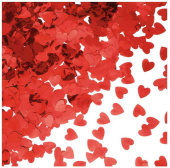 Конфетти фольга Сердце Металлик Красный 1,5см 50г ВВ