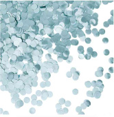 Конфетти фольга Круг Хром Голубой 1см 50г ВВ