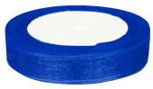 Лента органза 1,2х22,85м Королевский синий