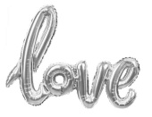 Шар фольга Буквы надпись Love Серебро 41" 104смFL