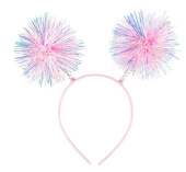 Ободок Пушистые шарики Розовый Хамелеон 22х21см ВВ