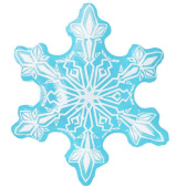 НГ Шар фольга фигура Снежинка Голубой 38" 97смFL (упак)