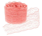 Лента декоративная 4,5х10м Широкое Кружево Чайная роза ВВ
