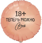 Шар фольга с рисунком 18"ВЗ круг Теперь можно все 18