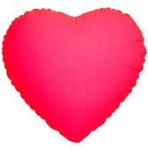 Шар фольга без рисунка 18"ВЗ сердце Неон Розовый Pink