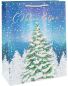 НГ Пакет бумажный XXL 45х55см С Новым Годом! Зимняя елочка