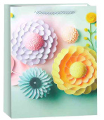 Пакет бумажный M 18х23см Бумажные цветы Дизайн №2