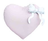 Шар фольга без рисунка 22"FL сердце сатин РозовыйБелый бант
