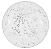 НГ Тарелки бумажные Снежинки Металлик 180мм (уп6) ВВ