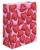 Пакет бумажный XL 31х41см Объемные сердца
