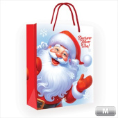 НГ Пакет бумажный M 18х23см Весёлого Нового Года!