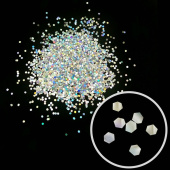 Конфетти шестиугольник лазерный серебряный 100г 1мм