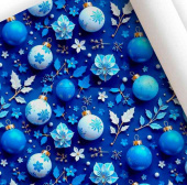 НГ Бумага лист 70х100см Волшебный шар Синий Симфония