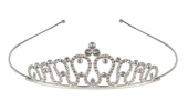 Корона тиара металлическая Принцесса Серебряная 12х15см ВП