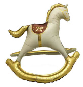 Шар фольга фигура AIR Лошадка качалка 33" 84смВС (упак)