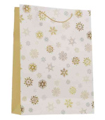 НГ Пакет бумажный XL 31х42см С новым годом! Снежинки золотые БР