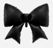 Шар фольга фигура Бант Черный 39" 98смАА (упак)